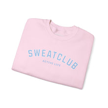 Load image into Gallery viewer, SweatClub Active Life Heavy Blend™ Crewneck Sweatshirt - Sky Blue & Pink