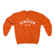 Load image into Gallery viewer, The Kingdom Established 33 AD Unisex Heavy Blend White Letters™ Crewneck Sweatshirt