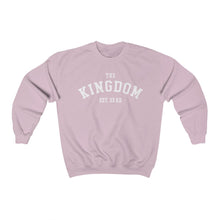 Load image into Gallery viewer, The Kingdom Established 33 AD Unisex Heavy Blend White Letters™ Crewneck Sweatshirt