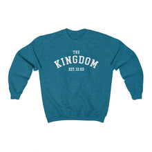 Load image into Gallery viewer, The Kingdom Established 33 AD Unisex Heavy Blend White Letters™ Crewneck Sweatshirt