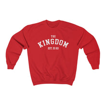 Load image into Gallery viewer, The Kingdom Established 33 AD Unisex Heavy Blend White Letters™ Crewneck Sweatshirt