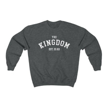 Load image into Gallery viewer, The Kingdom Established 33 AD Unisex Heavy Blend White Letters™ Crewneck Sweatshirt