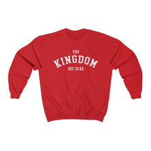Load image into Gallery viewer, The Kingdom Established 33 AD Unisex Heavy Blend White Letters™ Crewneck Sweatshirt
