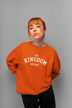 Load image into Gallery viewer, The Kingdom Established 33 AD Unisex Heavy Blend White Letters™ Crewneck Sweatshirt
