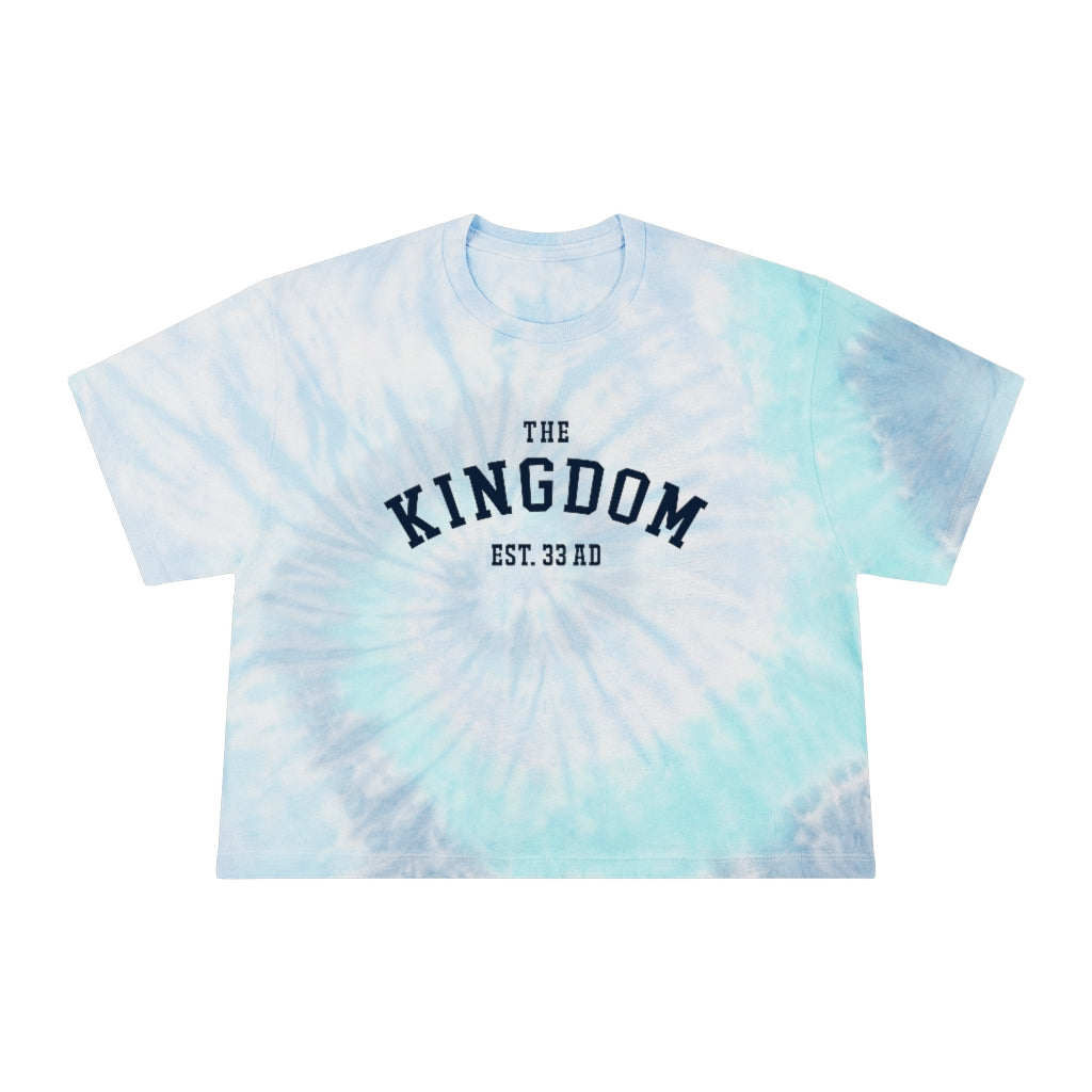 The Kingdom Established 33 AD Women's Tie-Dye Crop Tee Christian Streetwear
